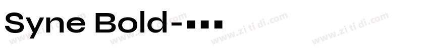 Syne Bold字体转换